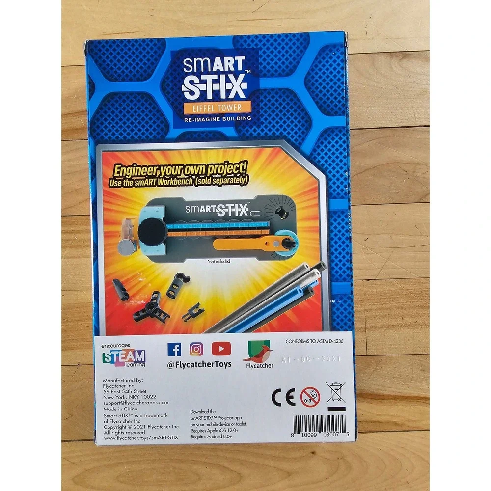 Flycatcher Smart STIX Eiffel Tower Building Set STEAM Engineering Toy Ages 8+